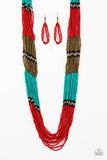 Rio Roamer - Red/Multi Seed Bead Necklace