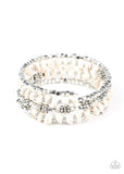 Rockin Renegade - White Stone Beads Coil Bracelet