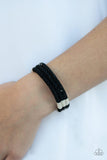 Rural Rogue - Black and White Twine Urban Pull Tie Bracelet