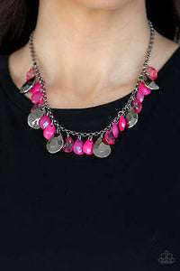 HURRICANE Season - Purple/Gunmetal - Pink/Gunmetal Short Necklace