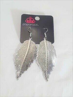 Looking For A FLIGHT - Silver Leaf Fish Hook Earrings. Fashion Fix Exclusive