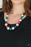 Top Pop - Yellow - Multicolored - Purple - Black Short Necklace