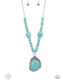 Simply Santa Fe - Blue/Turquoise - Silver Complete Trend Blend Fashion Fix Set - Jan 2022