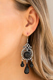 Stone Bliss - Black Fishhook Earrings