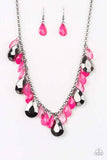 HURRICANE Season - Purple/Gunmetal - Pink/Gunmetal Short Necklace