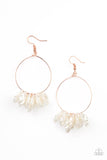 Sailboats and Seashells - Pearly White Shell-Like Beads on a Copper or Silver Wire Hoop Fishhook Earrings - Fashion Fix Exclusive Earrings May 2021