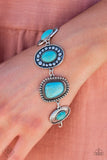 Taos Trendsetter - Blue/Turquoise Irregular Shaped Stones Clasp Bracelet - Fashion Fix Bracelet Oct. 2021