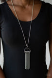 Terra Tassel - Gold Chain Black Beads - Silver Chain Red Beads Long Necklace