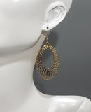 The Hole Nine Yards - Gold Airy Oval Fishhook Earrings - Fashion Fix Exclusive Nov. 2021