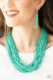 The Show Must CONGO On! - Blue Seed Bead Necklace