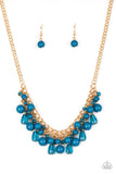 Tour de Trendsetter - Multi - Blue Beads Short Necklace