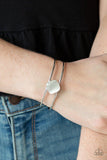 Turn Up the Glow - White Moonstone Cuff Bracelet