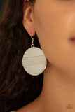 Ultra-Uptown - Gold - Silver Band Wraps Gold Disc Fishhook Earrings