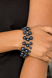 Until the End of Timeless - Blue - Brown Classic Pearls Clasp Bracelet