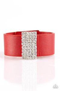 Walk The CATWALK - Red - Blue Snap Wrap Bracelet