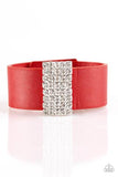 Walk The CATWALK - Red - Blue Snap Wrap Bracelet