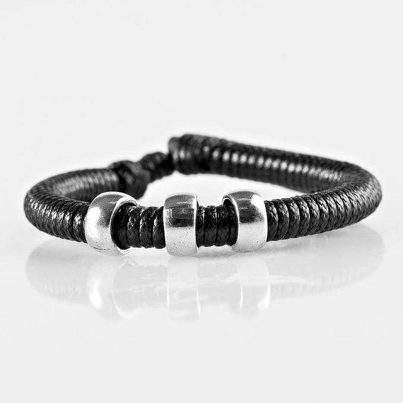 One For The Trail - Black Urban Tie Bracelet