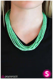 Wide Open Spaces - Green Seed Bead Necklace